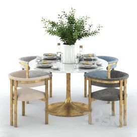 Elliott dining chairs with iris dining table